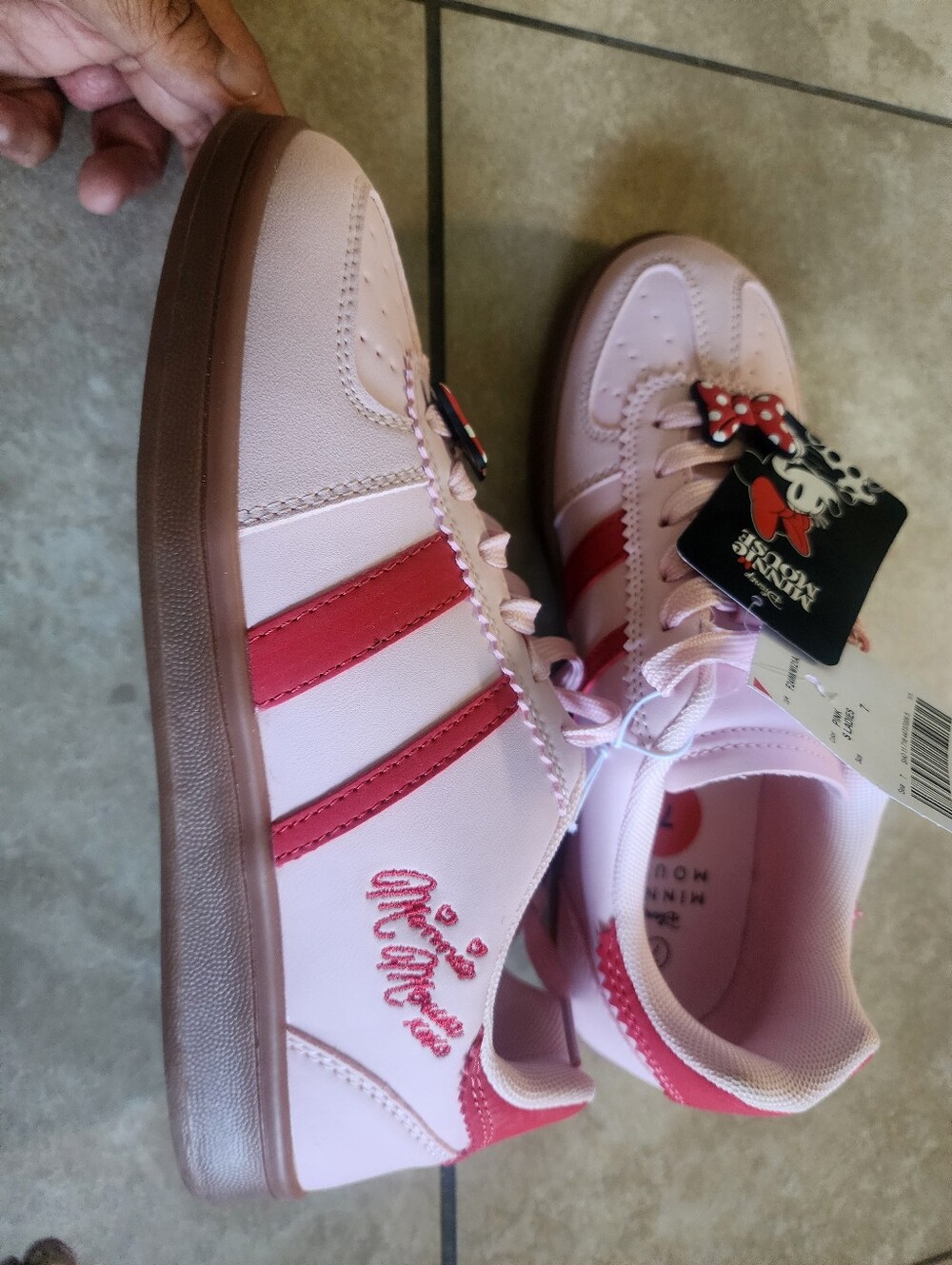 Disney Pink Women's Sneakers with Red Accents